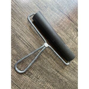 RollRite 6" Hard Rubber Brayer Roller Inking Block Art Printing Ink Vintage MCM